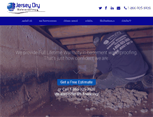 Tablet Screenshot of jerseydrywaterproofing.com